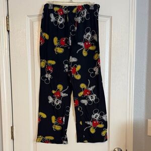 Disney Black Pajama Pants with Mickey Mouse Print